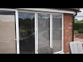 Integral Blinds retrofitted by Integral Blinds Ltd into existing bifold doors & Windows.
