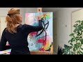 Abstract Acrylic Painting #24: THE ART OF LETTING GO! Having fun!