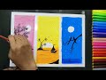 Set Of 3 Paintings || Painting Tutorial || Painting For Beginners
