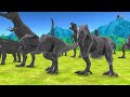 Paint Animals T-Rex Carnivorous Dinosaurs Size Comparison 3D Fountain Crosing Shadow Dinosaur Itself