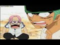 Luffy saves Zorro and Koby