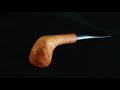 Woodturning a smoking pipe from briar  !