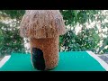 DIY : How to make Hut from coconut chakiri || Coconut shell craft