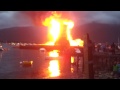 bonfire falling over in Aalesund, Norway, June 2014
