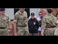 Eden camp - RARE army drill (californian vs British army) and medal presentation.