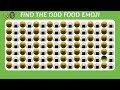 Find The ODD One Out - Food Emoji Edition 🍝🥞🍞🍔🍕🍦🍙| 20 Epic Levels Quiz