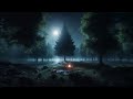 Midnight Forest Serenity: Soothing Music, Relaxing Sounds of Crickets, Frogs and Campfire