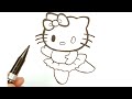 How to draw🖍 HELLO KITTY😺 step by step.Easy beautiful drawing and coloring💥.