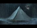 🎧Listen, Relax & Fall Asleep Instantly with Heavy Rain on Tent & Mighty Thunder Sounds at Night