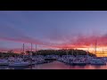 Port Stephens - The Anchorage Marina 4k Sunset Timelapse.