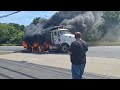 Heavy Truck Burning Up