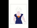 Drawing Super Saiyan Vegito (Digital illustration)