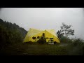 ⛈️ CRAZY STORM STRIKES! heavy rain camping with thunderstorm (SOLO CAMPING 🏕️)