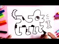 [ Hindi ] how to draw dog from 553 113  number step by step - very easy drawing