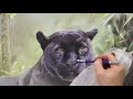 Black Panther Painting in Pastel - How to do Black Fur. #pasteldrawing #pastelpainting #wildlife