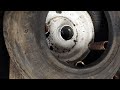 easy way to get water out from old tires. works trick and not as messy as soaking it up.