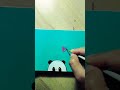 easy way to paint a panda #shortvideo #art #shorts #acrylicpainting