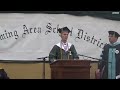 Valedictorian's graduation speech cut off after he criticizes school's administration