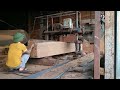 Large wood sawing machine