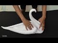 How to make towel swan - Towel art | towel animal folding