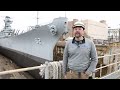 Amazing views of historic USS New Jersey battleship while in dry dock for maintenance