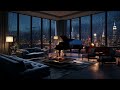Cozy Room Night Rain and Piano | Ambient Sounds for Calmness and Sleep | Relaxing Music City Night