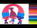 Poppy, Satin and Chenille Drawing from Trolls || Trolls Drawing Easy