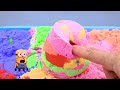 Mixing All My SLIME Finding inside Pinkfong with Star Shape Coloring Painted! Satisfying ASMR Videos