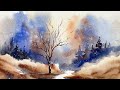 Let Your Watercolours Flow for Loose and Expressive Results | Semi-Abstract Imaginary Landscape