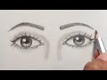 How to draw both eyes step by step for beginners | Pencil sketch tutorial #howtodraw