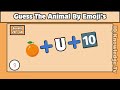 Guess the Animal By Emoji's In 10 Seconds | Animal Emoji Quiz #quiz #guesstheanimalbyemoji #guess