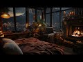 Fireplace and Rain Sounds | Relieve Stress and Sleep Better with Heavy Rain Sounds & Cozy Fireplace