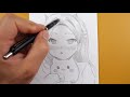 Draw Cute | how to Draw Anime Girl with cat step by step | tutorial Drawing