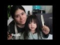 3 year old Baby Mia getting hair shaved