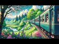 Scenic Train Ride Study Music 🌸 | Cherry Blossom Journey - Relaxing Anime Lofi for Study Sessions