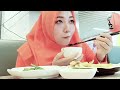 Eating stir fry kale and crispy squid //mukbang eating show