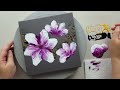 (770) Elegant background & lovely flowers | Fluid acrylic painting for beginners | Designer Gemma77