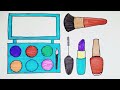 Makeup Drawing Painting Colouring | easy acrylic painting | Art and Learn