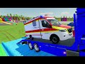 TRANSPORTING POLICE CARS, AMBULANCE, FIRE DEPARTMENT VEHICLES WITH TRUCKS ! Farming Simulator 22