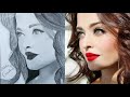 How to draw sketch of Aishwarya Rai Bachchan by Aditee Creations