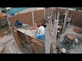 ✌️How we built the cheapest house in the world - Build walls with a huge number of bricks