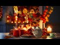 Pumpkin Spice Autumn Tea Ambience ASMR ☕ Crunchy Tea Sounds, Boiling Water, Crackling Fire + More
