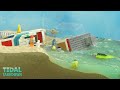Tsunami Dam Breach Experiment - Surprise Sinkhole in Lego City - Wave Machine VS Lego Seaside City