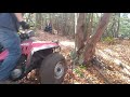 Honda fourtrax tries taking out my legs