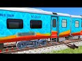 EIGHT TRAINS CROSSING ON CORVED BRANCHED RAILROAD TRICKS RISKY RAILROAD TRICKS/train sim world4