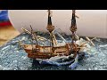 Unleashing the Kraken - A Stormy Sea Diorama Build 1/350 with fibre optics and UV lighting