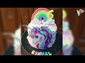 unicorn 🦄 cake decoration|edible picture cake with fondant toppers