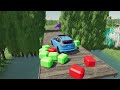 ALL POLICE CARS OF COLORS ! TRANSPORTING COLORED POLICE CARS with TRUCKS ! Farming Simulator 22