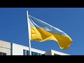 Ukrainian Flag Flying in the Wind