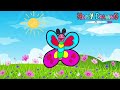 Drawing, painting, coloring a butterfly, bee for kids.How to draw Kawaii cute drawings. Easy to draw
